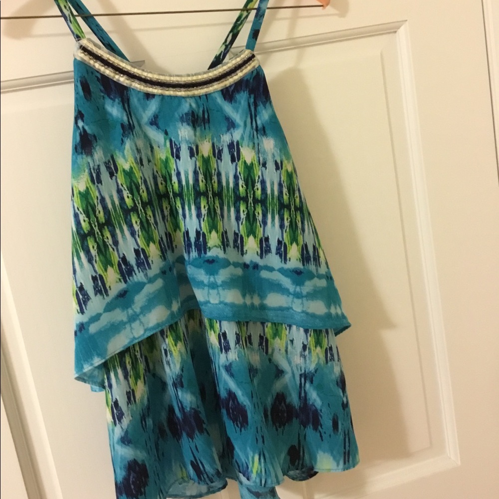 iZ byer multicolored flowing tank top